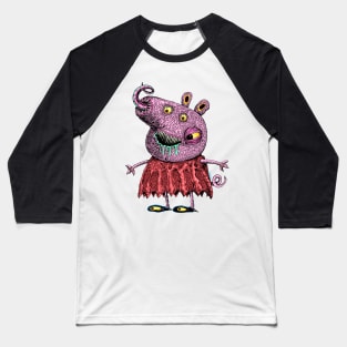 Pig Monster Baseball T-Shirt